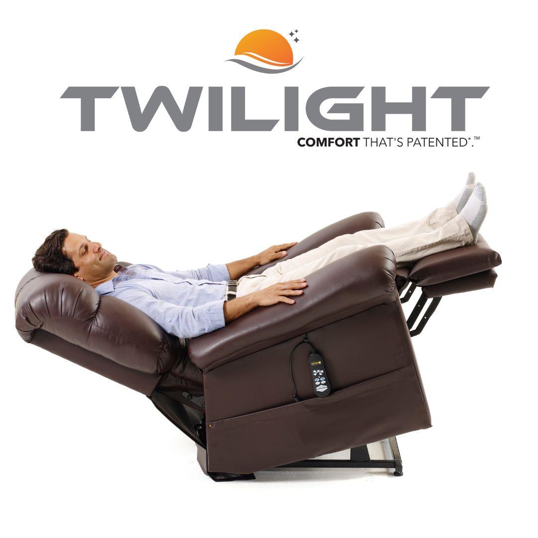 Reclining Seat Leather Heat Massage Golden Twilight PR-515