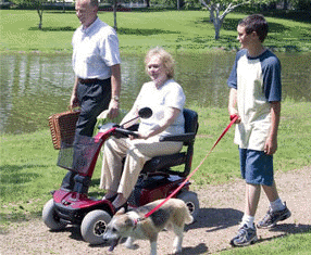 Superb Comfort three four wheeled scooter